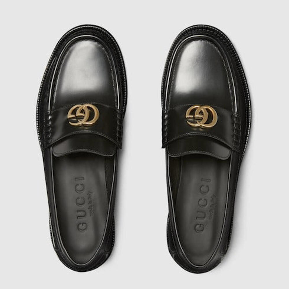 Gucci Double G Leather Loafers SIZE 39 - Picture 3 of 5